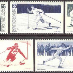 Sverige – F  853-857 VM på skidor, 5 kpl  **