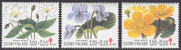 Finland - F  934-936 Antituberkulosmärken 1983, skogs- och kärrväxter, 3 kpl**