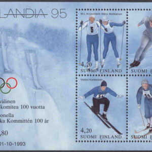 Finland – F 1236-1239 (BL 11) Finlandia 95 II, IOK 100 år, miniark kpl  **