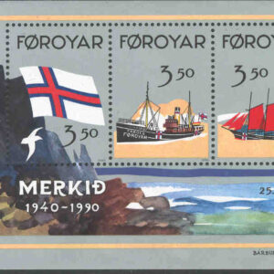 Färöarna – F  202-204 (BL 4) Färöarnas flagga, block **