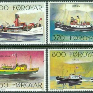 Färöarna – F  229-232 Postbåtar, 4 kpl **