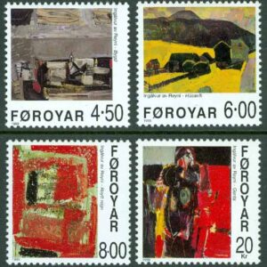 Färöarna – F  362-365 Konst av Ingávur av Reyni, 4 kpl **