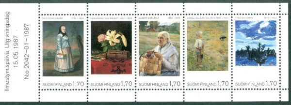 Finland - F 1024-1029 Finländsk målerikonst, 5 kpl i häfte **