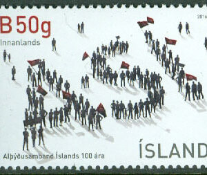 Island – F 1497 Fackföreningsfederationen 100 år, 1 kpl **