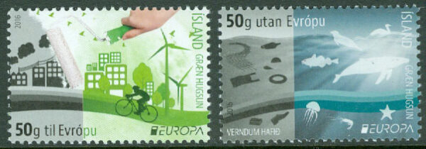 Island - F 1507-1508a Europa 2016 - Think green, 2 kpl