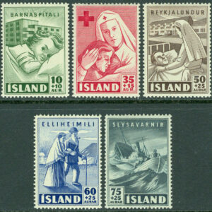 Island – F  288-292 Välgörenhetsmärken, 5 kpl *