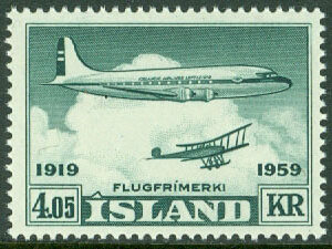 Island – F  368 Luftpost. Skymaster DC-4, 4.05 kr **