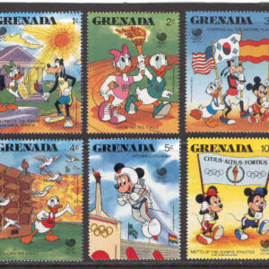 Grenada – M 1723-1728 Disneyfigurer i OS i Söul, 6 ol**