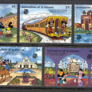 St. Vincent Grenadines – M  616-620 Disney – Musse Pigg i Indien, 5 ol**