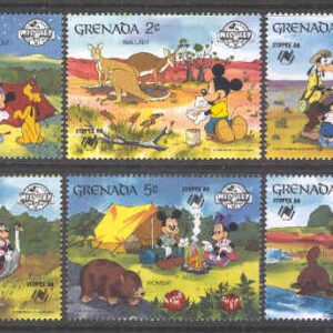 Grenada – M 1806-1811 Disney – Musse Pigg i Australien, 6 ol**