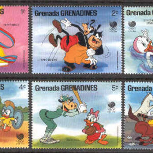 Grenada Grenadines – M  944-949 Disney – Disneyfigurer i OS i Söul 6 ol**