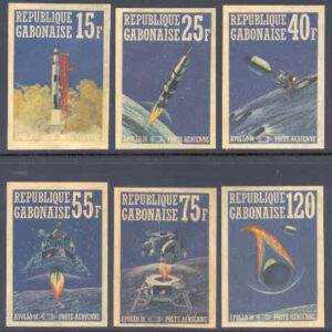 Gabon – M  411-416B Rymd, Apollo 14, 6 kpl**