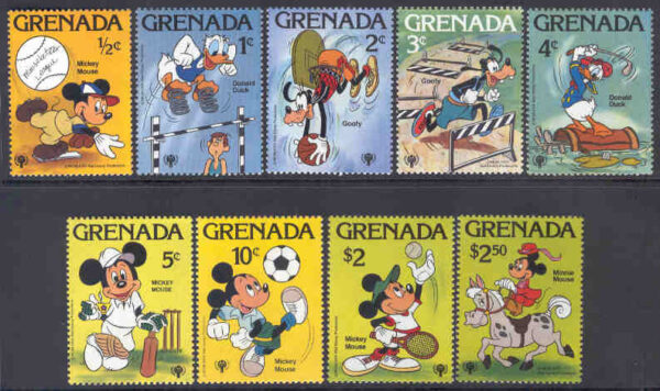 Grenada - M  991-999 Disney - Int. Barnåret, 9 kpl **