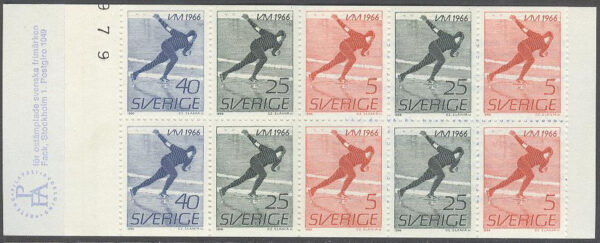 Sverige - F H 176 A2 kn +2,5 VM på skridsko 1966, kpl **