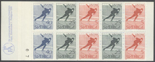 Sverige - F H 176 A2 kn 2+ VM på skridsko 1966, kpl **