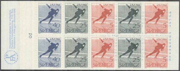 Sverige - F H 176 B2 cyls 2 VM på skridsko 1966, kpl **