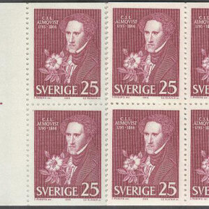 Sverige – F H 181 Färgad linje Carl Jonas Love Almqvist, kpl **