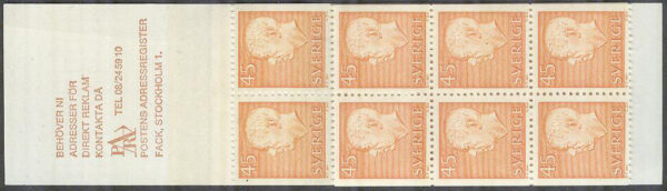 Sverige - F H 186 A1 Gustaf VI Adolf, typ III, kpl **