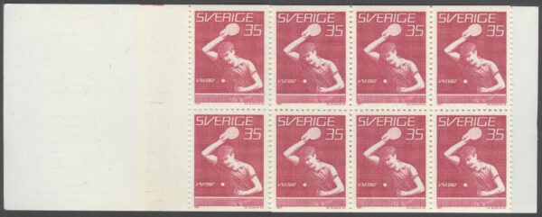 Sverige - F H 189 A VM i Bordtennis 1967, kpl **