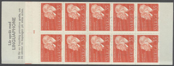 Sverige - F H 200 cyls 1 Nobelpristagare 1907, kpl **