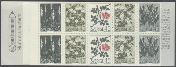 Sverige - F H 205 A T1b Vildblommor, kpl **