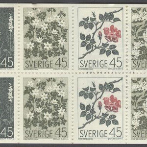 Sverige – F H 205 A T1b kn +3 Vildblommor, kpl **