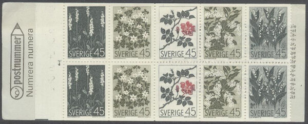 Sverige - F H 205 Be cyls 1 Vildblommor, kpl **