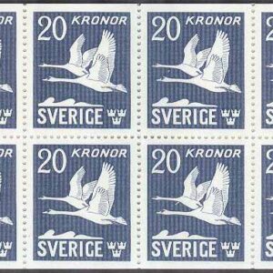 Sverige – F H 212 B1R Flygande svanar osynlig gummering, kpl **