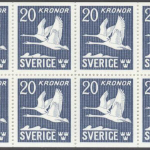Sverige – F H 212 B2R Flygande svanar osynlig gummering, kpl **