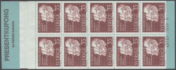 Sverige - F H 215 Nobelpristagare 1908, kpl **