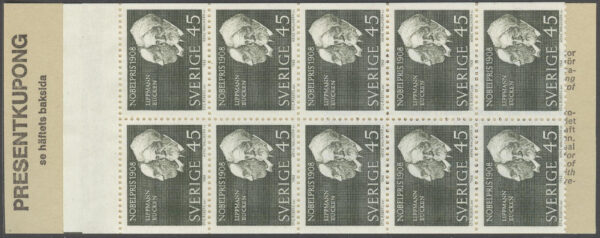 Sverige - F H 216 A Nobelpristagare 1908, kpl **