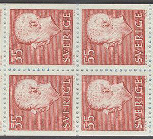 Sverige – F H 219 RT 6×3,5 mörkblått Gustaf VI Adolf, kpl **
