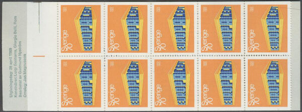 Sverige - F H 222 A delat kors höger Europa CEPT 1969, kpl **