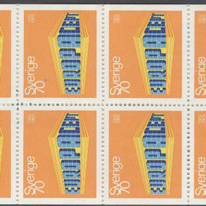 Sverige – F H 222 A kn 4+ G3 G4 höger Europa CEPT 1969, kpl **