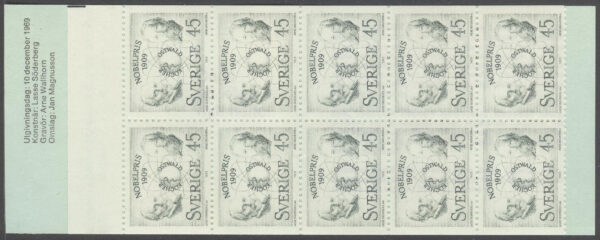 Sverige - F H 229 A Nobelpristagare 1909, kpl **
