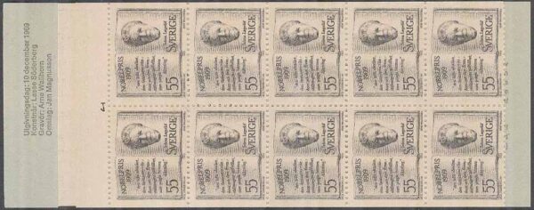 Sverige - F H 230 cyls 1 Nobelpristagare 1909, kpl **