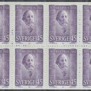 Sverige – F H 239 A RT Nobelpristagare 1910, kpl **
