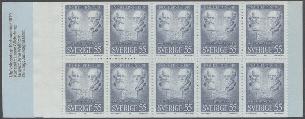 Sverige - F H 240 Nobelpristagare 1910, kpl **