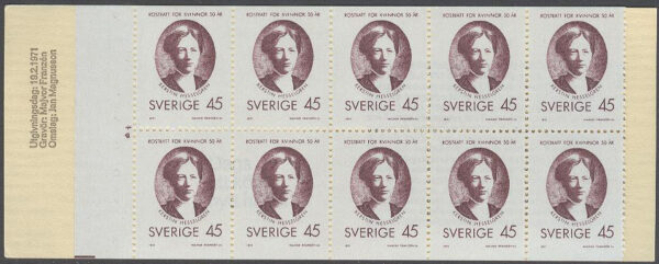 Sverige - F H 241 cyls 1 Rösträtt för kvinnor 50 år, kpl **