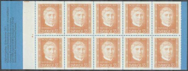 Sverige - F H 251 A cyls 1 Nobelpristagare 1911, kpl **