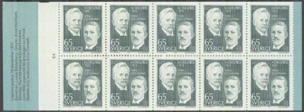 Sverige - F H 252 cyls 2 Nobelpris 1911, kpl **