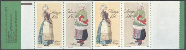 Sverige - F H 318 styrlinje III höger Folkdräkter, kpl **