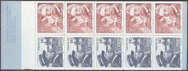 Sverige - F H 326 Nobelpris 1920, kpl **