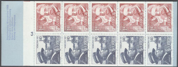 Sverige - F H 326 cyls 2 Nobelpris 1920, kpl **