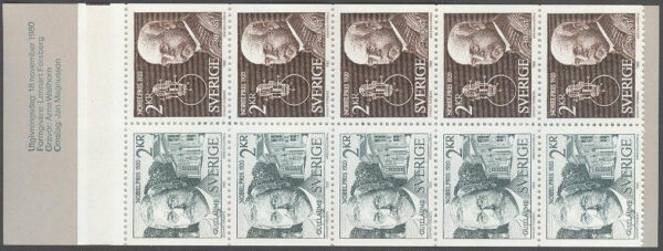 Sverige - F H 327 A Nobelpris 1920, kpl **