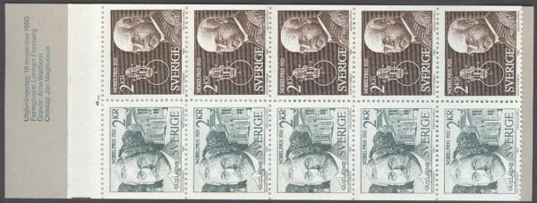 Sverige - F H 327 A cyls 1 Nobelpris 1920, kpl **