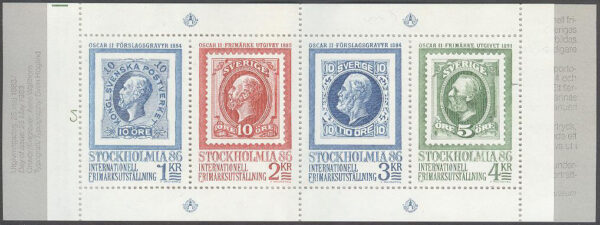 Sverige - F H 345 A 1 cyls 2 Stockholmia 86 I, kpl **