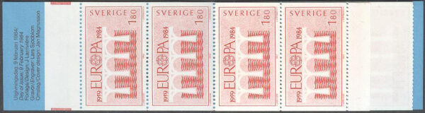 Sverige - F H 349 Europa CEPT 1984, kpl **