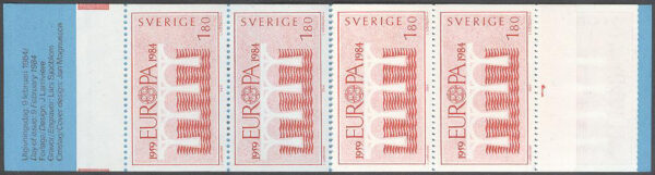 Sverige - F H 349 cyls 1 Europa CEPT 1984, kpl **