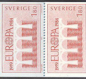Sverige – F H 349 cyls 2 fot Europa CEPT 1984, kpl **